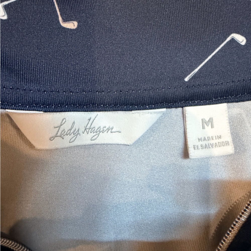 Lady Hagen Women’s Golf Pullover Navy Quarter Zip Athletic Top Size M - Picture 5 of 10